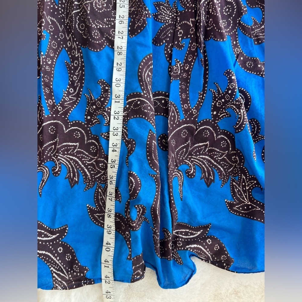 Anthropologie Atsu Flounced Paisley Midi Dress Size Medium - Picture 9 of 12